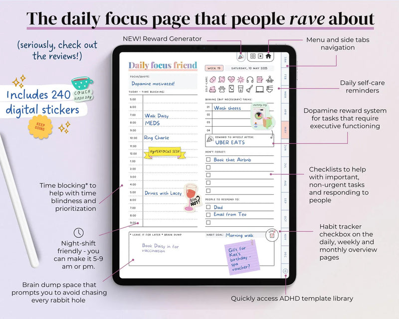 ADHD Digital Planner - ThinkClearTools